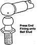Press End Fitting onto Ball Stud